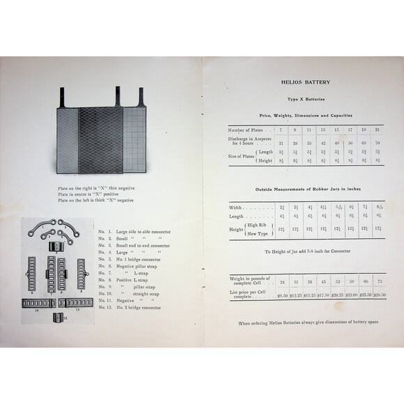 Original 1905 Helios Storage Batteries Electric Vehicles Manufacturing Booklet - Picture 4 of 6